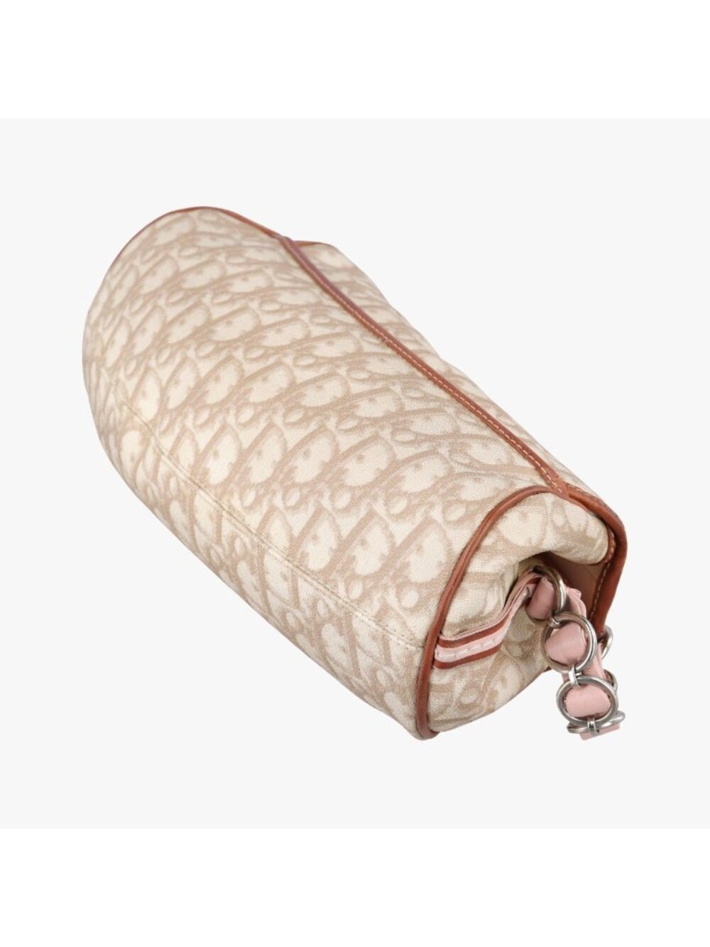 ★SOLD★ Dior Romantic Heart Trotter Beige Brown Pink Canvas Xleather Messenger - Picture 6 of 15